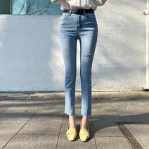시크폭스 여성용 리엔트 슬림일자 데님팬츠