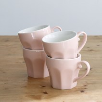 로코리빙 파스텔 머그 300ml, 핑크, 4개
