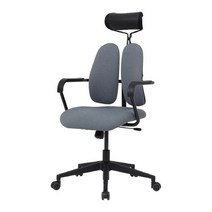 듀오백 패브릭 사무용 의자 DK-2600CP, 포그그레이