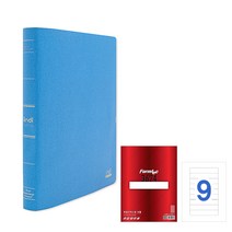 인디 가띠 바인더형 크리어파일 40매 HG3507 + 폼텍 화일인덱스용 라벨지 20매 LQ-3624, 크리어파일(청색), 라벨지(흰색), 1세트