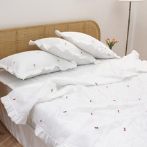 슈에뜨룸 자수 시어서커 프릴 이불패드세트