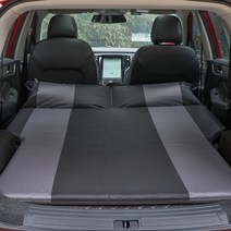 SUV 차량용 캠핑 차박 트렁크 2인용 자충 에어매트, 스웨이드 카피토네(블랙)