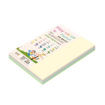 종이문화 플레이칼라 파스텔 색지 혼합 180g 16절 100p, 15색, 1세트