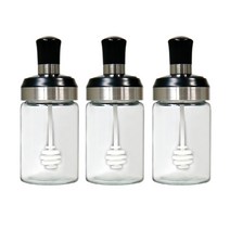 티도요 허니디퍼 유리 양념병, 250ml, 3개