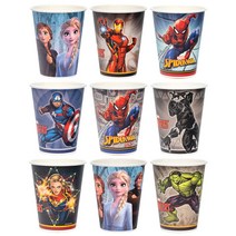 디즈니 마블 종이 파티컵 랜덤발송 290ml, 1개