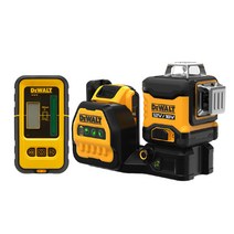 디월트 3 x 360도 그린 레이저 세트 12V/20V MAX DCE089D1G18 + 수광기 DE0892G, 1세트