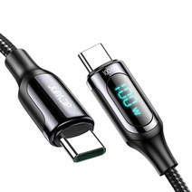 주파집 LED 디스플레이 100w C-C 고속 충전 케이블, 1m, 블랙