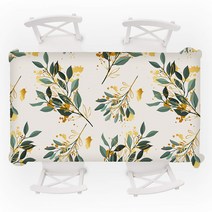 마켓에이 플렌츠 프린팅 린넨 식탁보, TYPE1, 140 x 220 cm