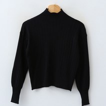 엔비룩 여성용 카라멜 하프넥 니트