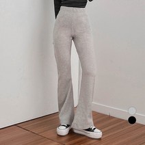 밀키버터 여성용 기모 부츠컷 트레이닝 팬츠