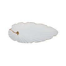 JCP 세라믹 리프 쥬얼리 트레이 화이트 L, 1개
