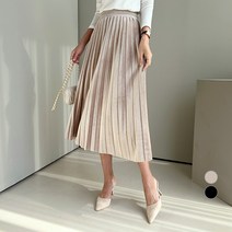 쿨쿠 여성용 벨벳 주름 밴딩 스커트