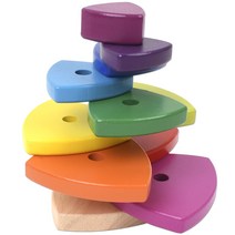 오즈토이 삼각 10단 하노이 탑 쌓기 644-71 10p, 혼합색상