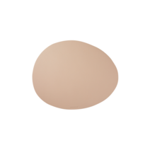 청정일기 조약돌 방수 가죽 테이블 매트, 크림베이지, 44 x 37 x 2 mm