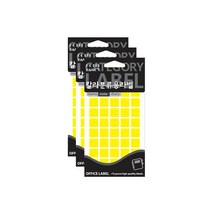 칼라분류용라벨 431, 노랑, 3개