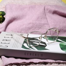 OU 블루라이트 차단 라운드 뿔테 투명 B129