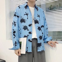 남성용 다양한 패턴의 하와이 빈티지 남방 긴팔 셔츠