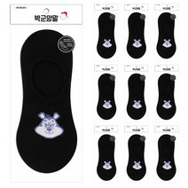 박군 여성용 루즈 베어 덧신 10족