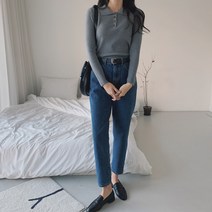 여성용 웜 스트레이트 데님팬츠 PT6637K0C