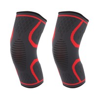 마켓에이 스포츠 테니스 축구 실리콘 무릎 보호대 레드, 2개