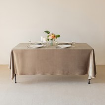 대성섬유 행사용 벨벳 루핑 테이블보, 810 베이지, 소(180 x 150 cm)