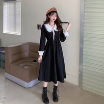해피리빙 무지무지 빅카라 레이스 리본 롱원피스