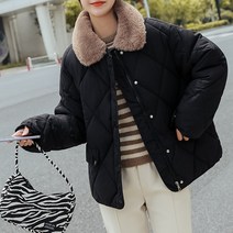 마이시즌 여성용 폴 카라 패딩