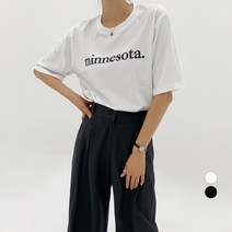 바블링브룩 여성용 미네소타 레터링 반팔 티셔츠