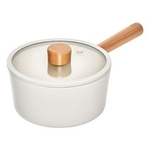 클리나 루아 IH 인덕션 편수 냄비, 크림, 18cm