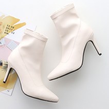 멜팅나인 여성용 스틸레토 사이드지퍼 스판앵클부츠 9cm LP9001