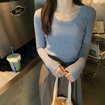 루나걸 여성용 니쳐 골지 니트