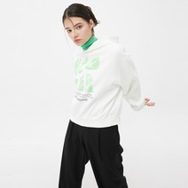 앤커버 글로우 로고 후드티