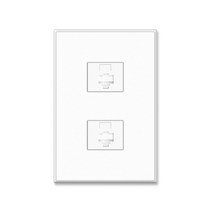 원하 Ti2 통신 콘센트 RJ45 2구 무광 화이트 스노우, 1개