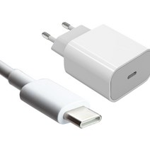 머레이 25W PD 3.0 PPS 초고속 충전기 어댑터 + C to C 케이블 세트, 화이트, 1세트