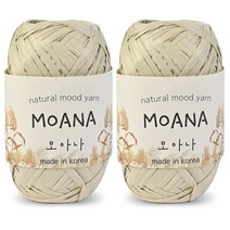 니뜨 모아나 뜨개실 40g x 2p, 102 크림베이지, 1개