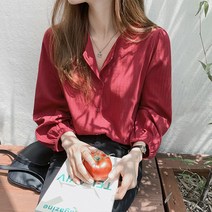 여성용 블랙101 리온 베이직 셔츠 블라우스 A234WF00127