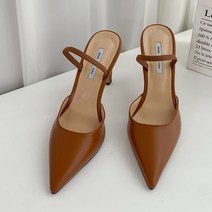 파이 여성 스틸레토 발등 스트랩 뮬힐 9cm KR_1785