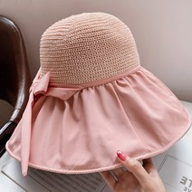 여성용 레드컴퍼니 햇빛가리개 챙넓은 벙거지 모자