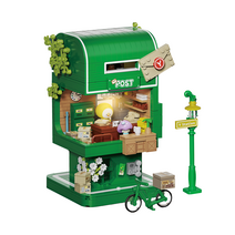 데쿨 비씨토이 우체통 호환블럭 장난감 우체국 모형, 혼합색상