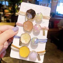 수스다 파스텔 실링 캔디볼 헤어끈 379 4종 세트
