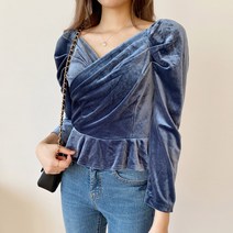 페리론 벨벳 랩 블라우스 BL3800K0C