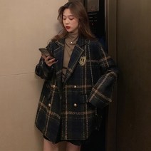 루나걸 여성용 파라페 모직 하프 코트