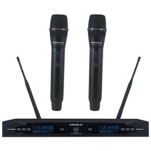 카날스 전문가용 2Ch 무선 마이크 900Mhz 핸드형 + 핸드형 세트, BK-820N