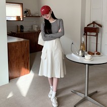 시크블랙 라푸멘 카고 미디 스커트 cpsk5103k2c