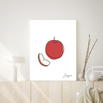 오홀리브 액자테이블 중 72 x 48 x 27 cm 기본다리, 레드링고