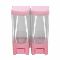 크린워시 물비누 디스펜서 2구 500ml, 핑크, 1개