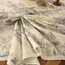 앤코튼 빈티지 헤롯 토숀레이스 테이블보, 아이보리, 정4(130 x 130 cm)
