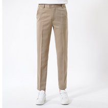 언탭트 남성용 일자핏 히든 밴딩9부 슬랙스 스판 팬츠