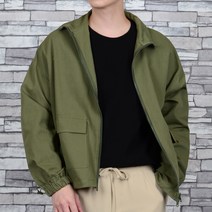 타운클로 남성용 솔리드 집업 오버핏 코튼 점퍼 G8941