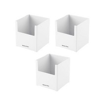 마켓플랜 캐비닛 수납상자 정사각, 혼합색상, 3개